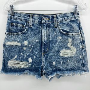 Carmar Distressed Acid Wash High Rise Shorts